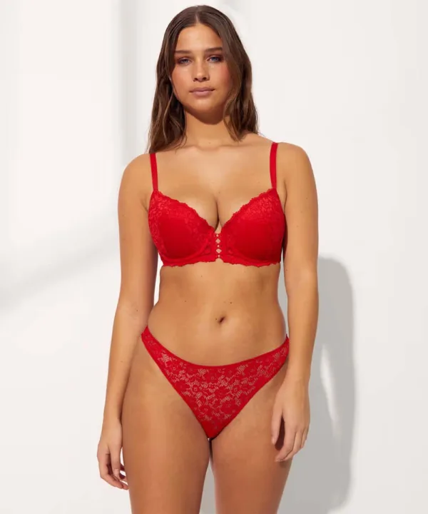 Floral Lace Push-Up Bra - Image 2