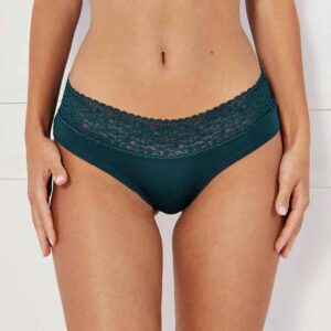 Leowaistiz-Shorty:Plain Hipsters With Leopard Lace