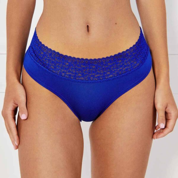 Leowaistiz-Shorty:Lace And Cotton Plain Hipsters