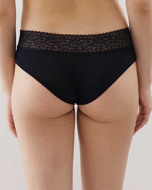 LEOWAISTIZ:Plain hipsters with leopard lace - Image 2