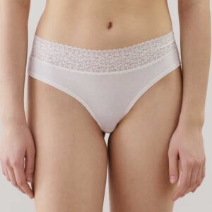 LEOWAISTIZ:Plain hipsters with leopard lace