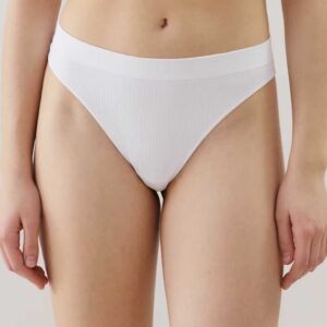 Ribseamstiz:high-waisted ribbed thong