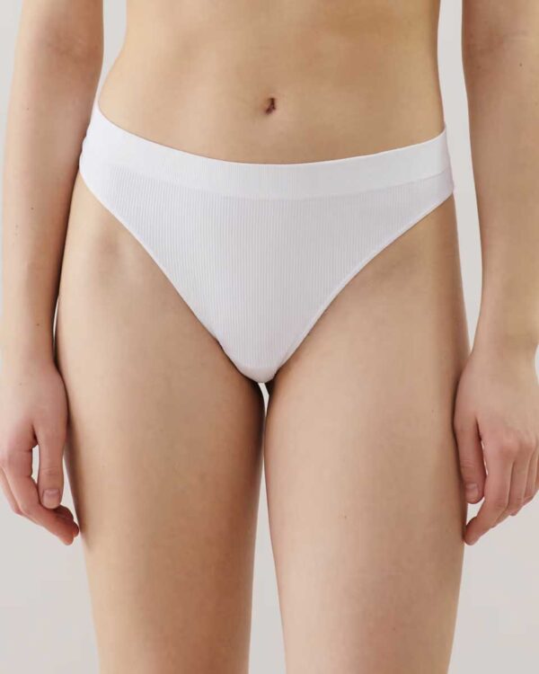 Ribseamstiz:high-waisted ribbed thong
