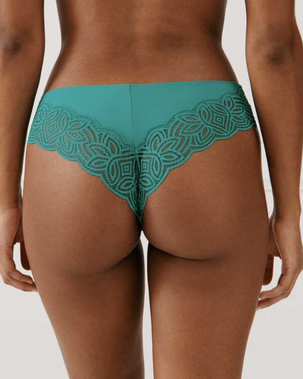 DAILIZ-CHEEKY:Cheekies in microfibre and lace - green - Image 2
