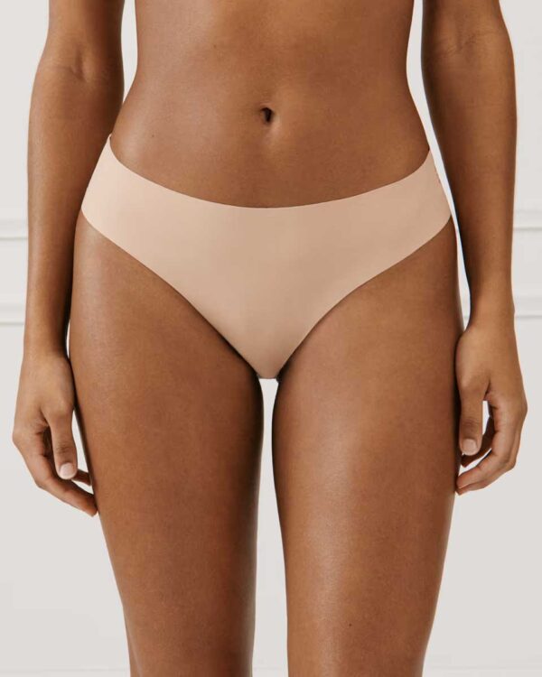 DAILIZ-CHEEKY:Cheekies in microfibre and lace - nude