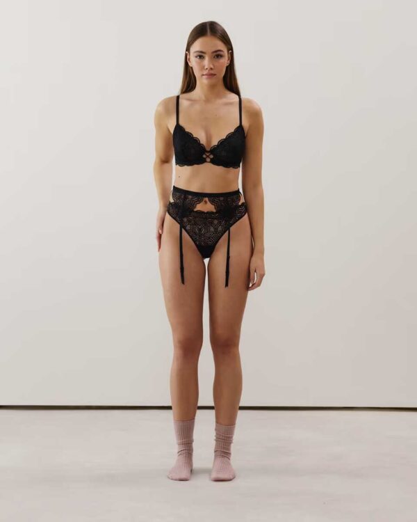 DAILIZ CORBEILLE:Lace balconette bra - black - Image 2