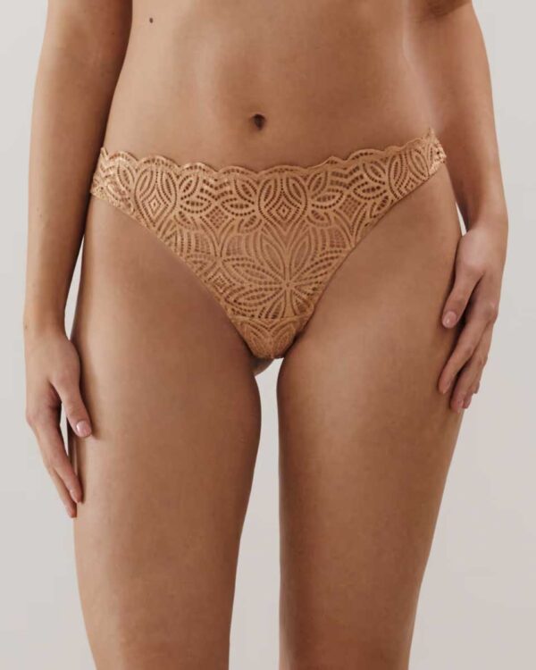 DAILIZ FOILIZ-TANGA:Lace tanga briefs