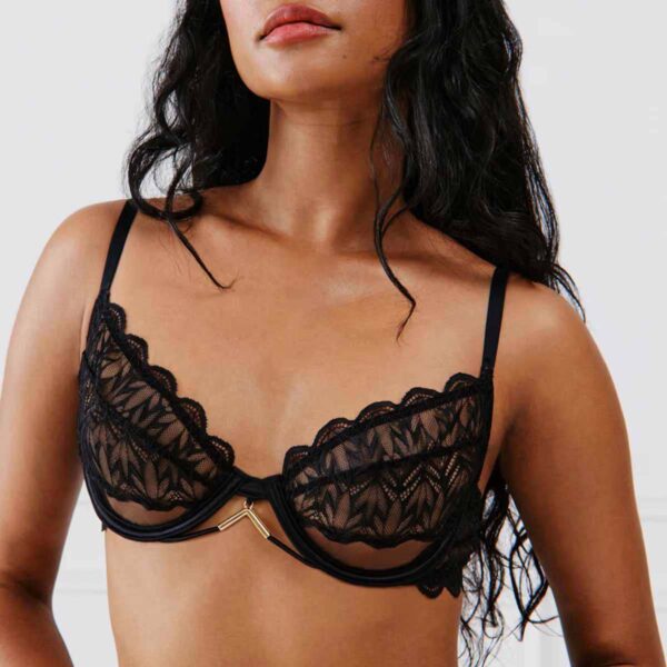 NORAIZ-CORBEILLE:Lace balconette bra - Image 5