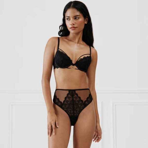 áNORAIZ-HIGH WAIST TANGA:High-rise lace tanga - Image 3