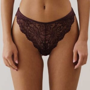MOCHALATIZ SLIP:Lace briefs - brown