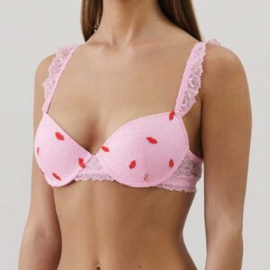 BRODLACIZ KISSIZ-AMPLI:Lace push-up bra with embroidery