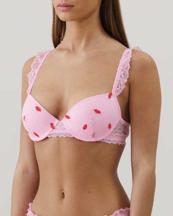 BRODLACIZ KISSIZ-AMPLI:Lace push-up bra with embroidery