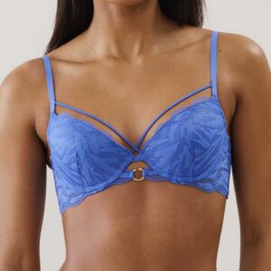 HOTBUTCOMFIZ PUSH:Blue lace push-up bra