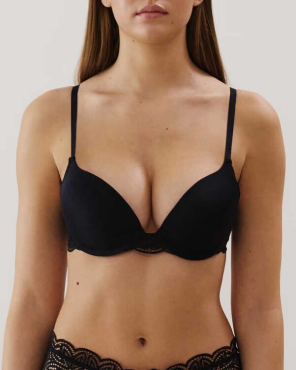 DAILIZ ULTRA PUSH:Black lace ultra push-up bra