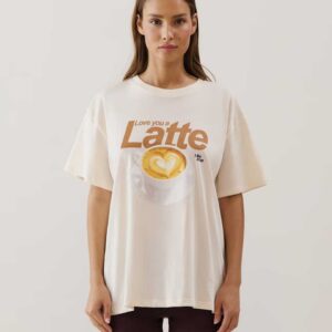 LOVELATTIZ-TOP:Jersey top - Latte