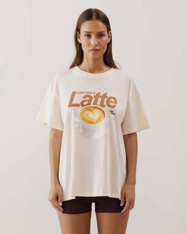 LOVELATTIZ-TOP:Jersey top - Latte