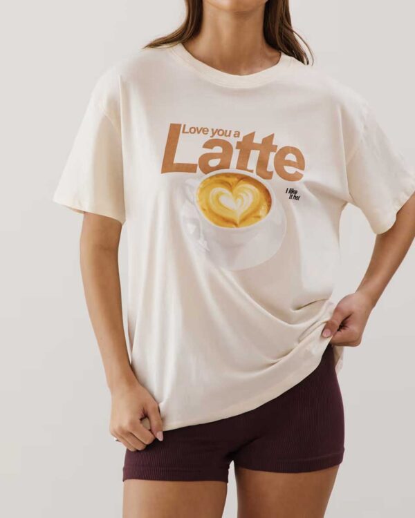 LOVELATTIZ-TOP:Jersey top - Latte - Image 3