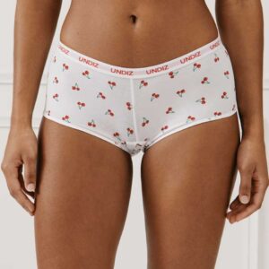 BIGELATIZ SHORTY:Cherry pattern cotton shorts - white
