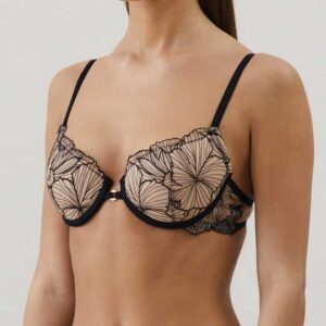 áLINDAIZ NUDIZ AMPLI:Push-up bra in mesh with embroidery