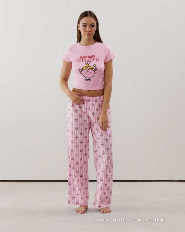 BABYPRINCESSIZ-PANT:Madame Princesse pink cotton straight-leg trousers