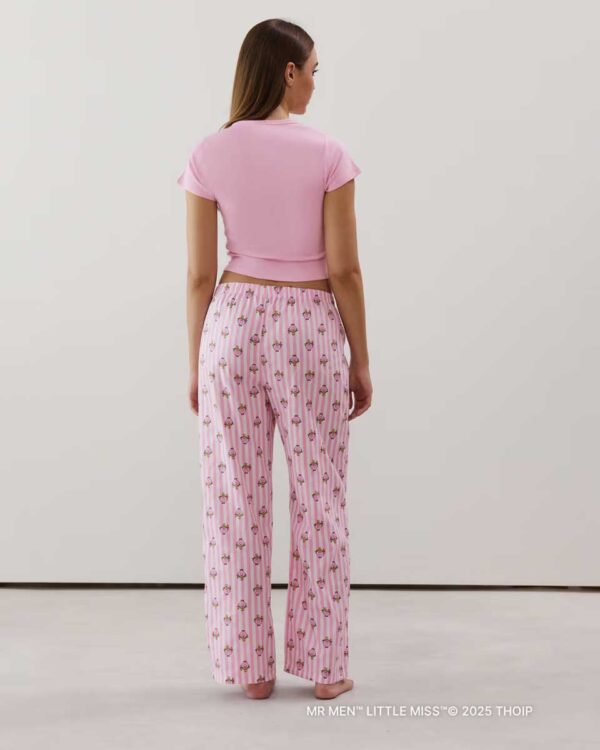 BABYPRINCESSIZ-PANT:Madame Princesse pink cotton straight-leg trousers - Image 2