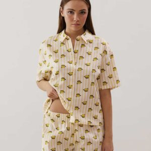 MONSIEUR MADAME:Madame Chill yellow cotton shirt