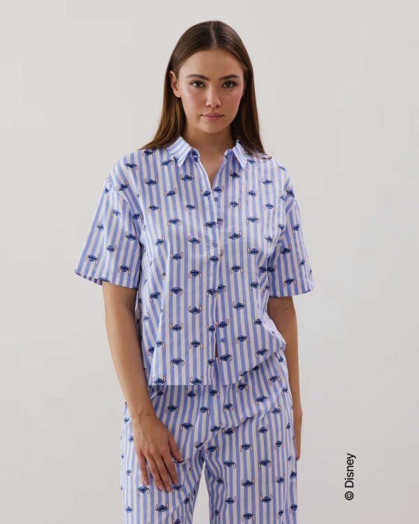 BABYSTITCHIZ-SHIRT:Stitch blue cotton shirt