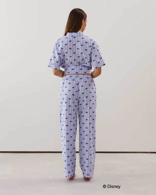 BABYSTITCHIZ-PANT:Stitch blue cotton straight-leg trousers - Image 2