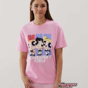 COREPUFFIZ-TOP:Super Nana pink jersey top