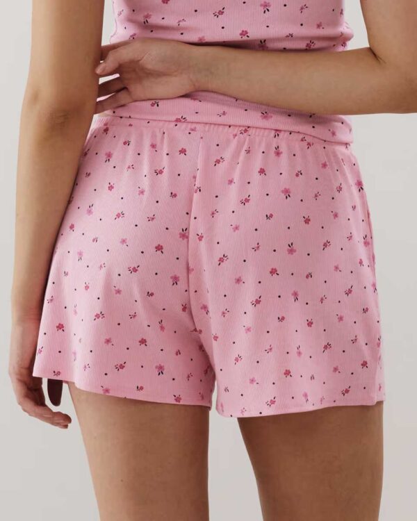 CORENIGHTIZ-SHORT:Ribbed jersey shorts - pink - Image 2