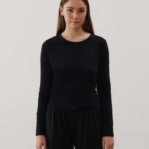 NIGHTBASICIZ-TOP:Jersey top - black