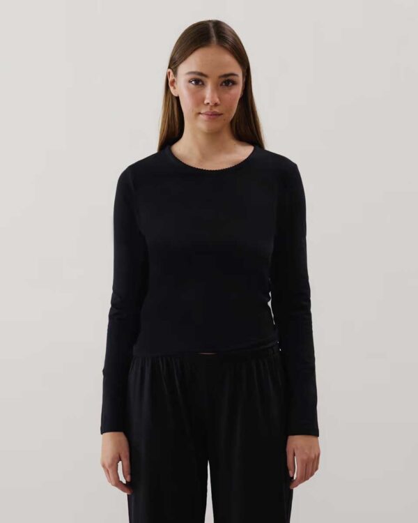 NIGHTBASICIZ-TOP:Jersey top - black