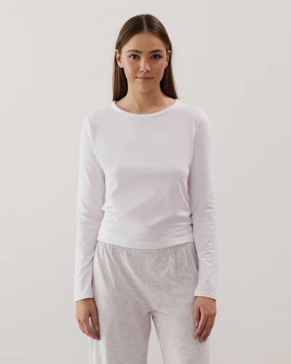 NIGHTBASICIZ-TOP:Jersey top - off-white
