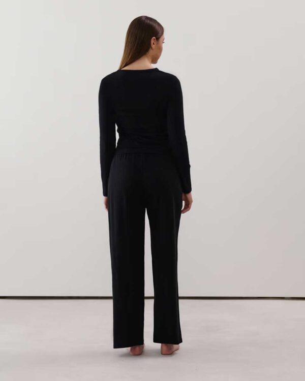 NIGHTBASICIZ PANT:Straight leg jersey trousers - black - Image 2