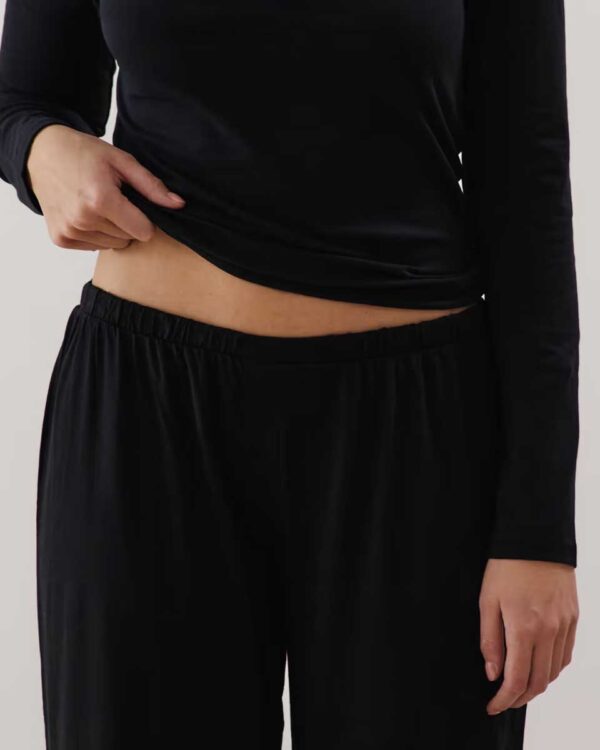 NIGHTBASICIZ PANT:Straight leg jersey trousers - black - Image 3