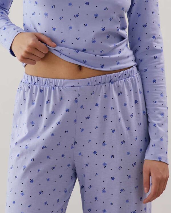 NIGHTBASICIZ PANT:Straight leg jersey trousers - sky blue - Image 3