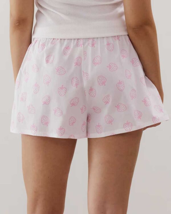 NIGHTPOPIZ-SHORT:Strawberry-pattern cotton shorts - off-white - Image 2