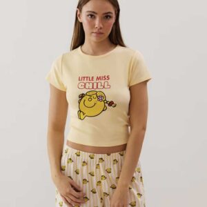 ENGBABYCHIPIZ-TOP:Little Miss Chill jersey crop top - yellow