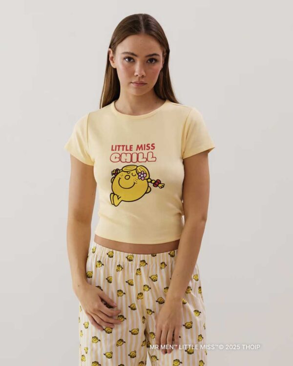 ENGBABYCHIPIZ-TOP:Little Miss Chill jersey crop top - yellow