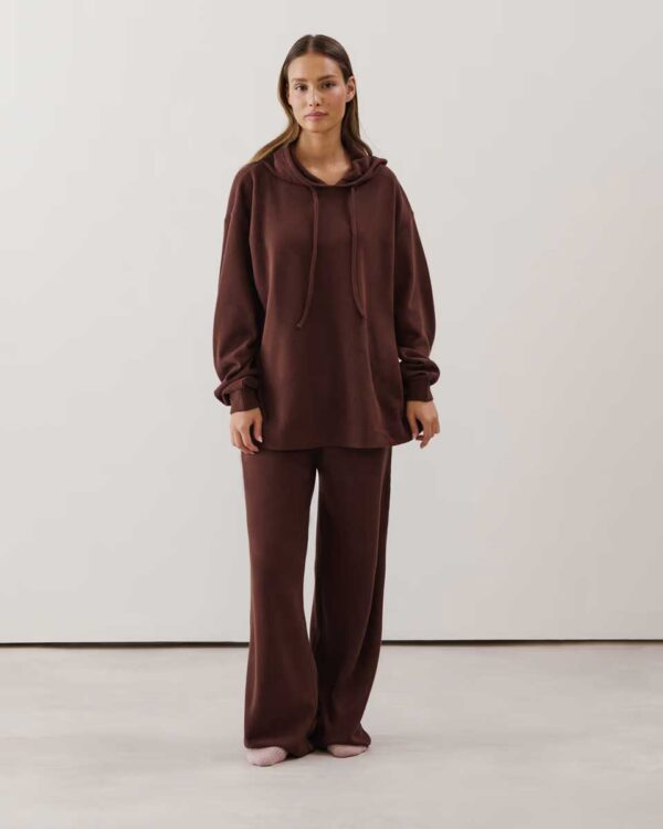 COMFYLIZ-SWEAT:Rib knit sweatshirt - brown - Image 2
