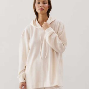 áCOMFYLIZ-SWEAT:Rib knit sweatshirt - beige