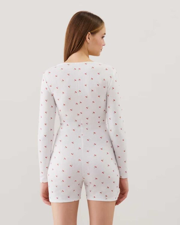 MINICUTIZ-COMBI:Patterned jersey playsuit - Image 2