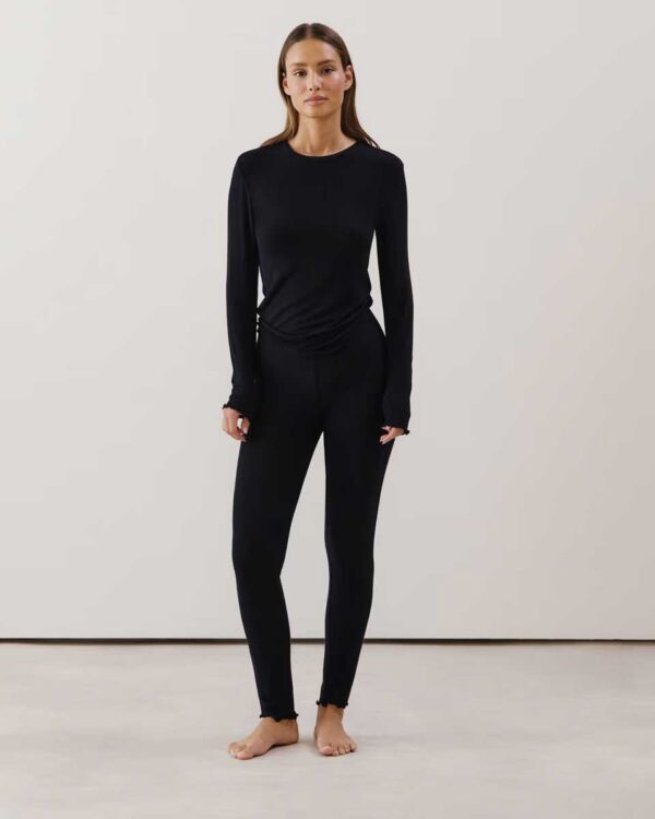 COZYLIZ-LEGGING:Jersey leggings - black