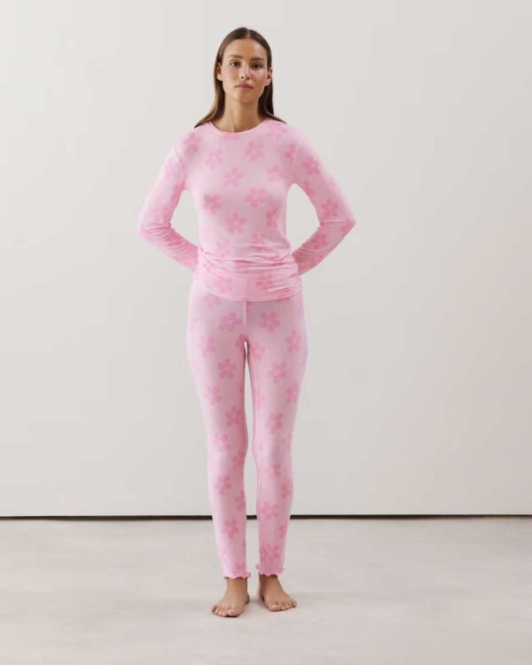 COZYLIZ-LEGGING:Patterned jersey leggings - pink