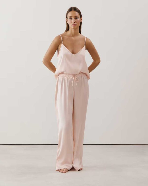 MASRILIZ-PANT:Wide-leg satin trousers