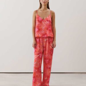 MASRILIZ-PANT:Wide-leg satin trousers
