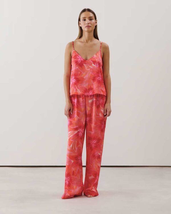 MASRILIZ-PANT:Wide-leg satin trousers