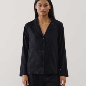 LANAIZ-SHIRT:Patterned satin shirt