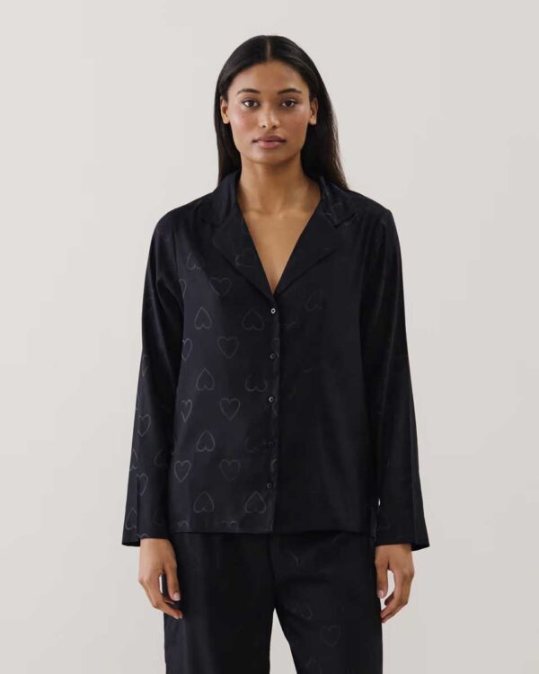 LANAIZ-SHIRT:Patterned satin shirt