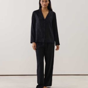 LANAIZ-PANT DROIT:Patterned satin trousers